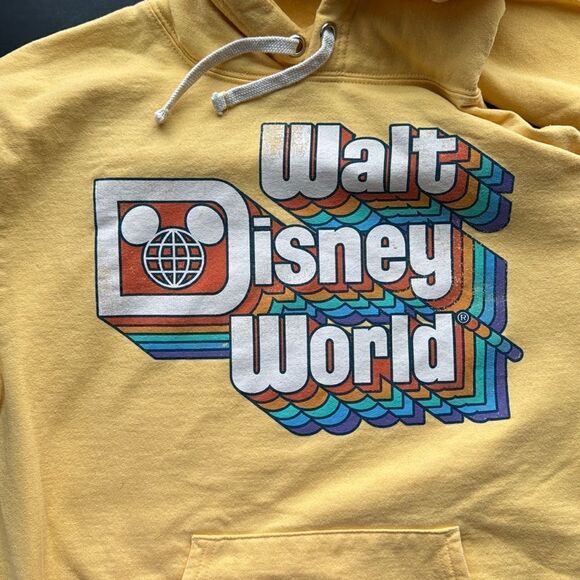 Walt Disney World Theme Park‎ Exclusive Hoodie Retro Yellow Size Medium - Picture 5 of 10